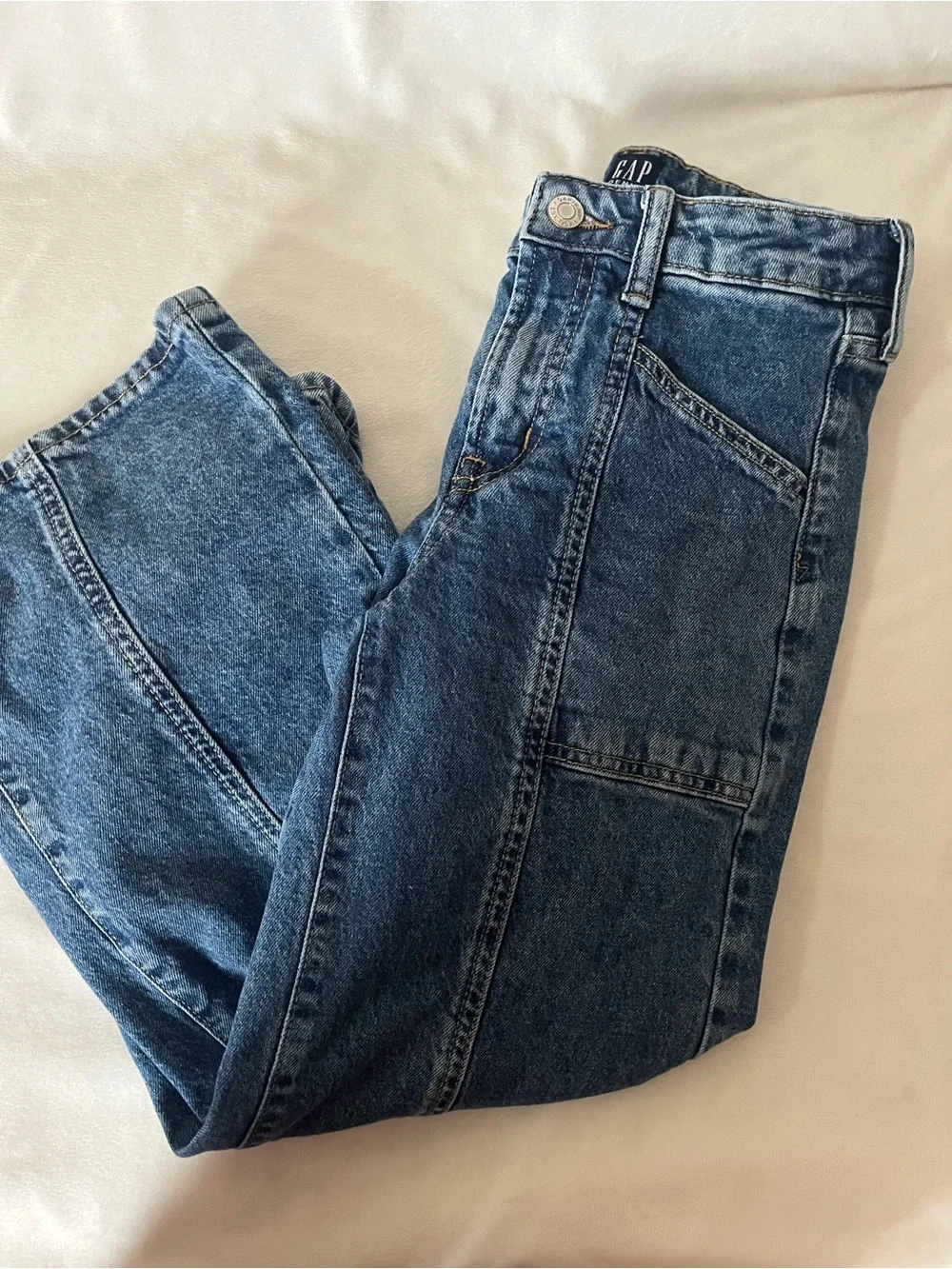GAP Kids Wide-Leg Blue Panel Jeans size 10